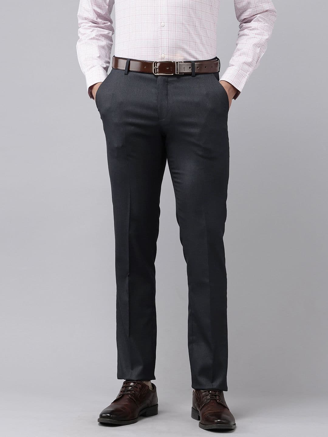 Arrow Men Textured Tailored Fit Formal Trousers - view 1