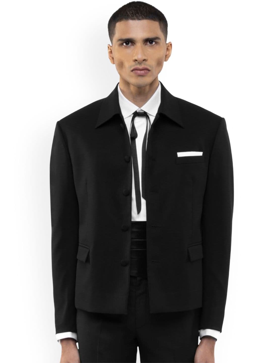 SDS By Kushal Shah Men Crop Open Front Jacket - view 1