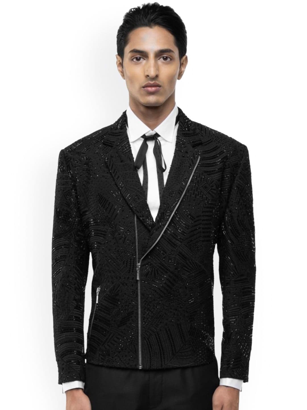 SDS By Kushal Shah Men Long Sleeves Biker Jacket - view 1