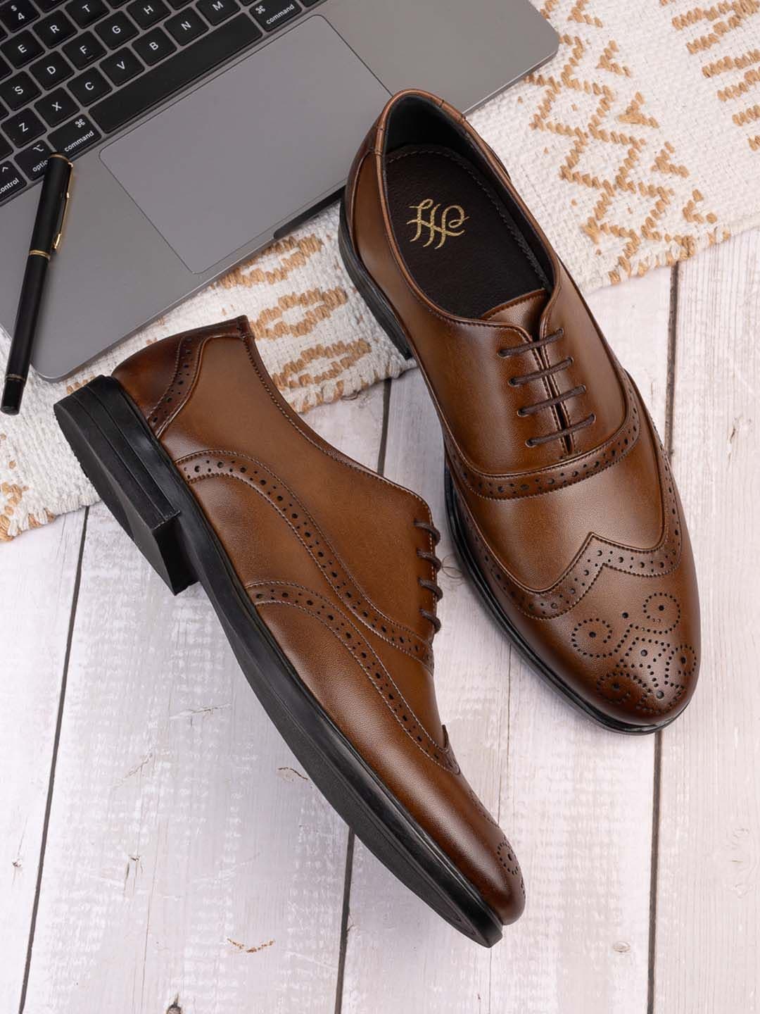 House of Pataudi Men Textured Formal Derbys - view 1