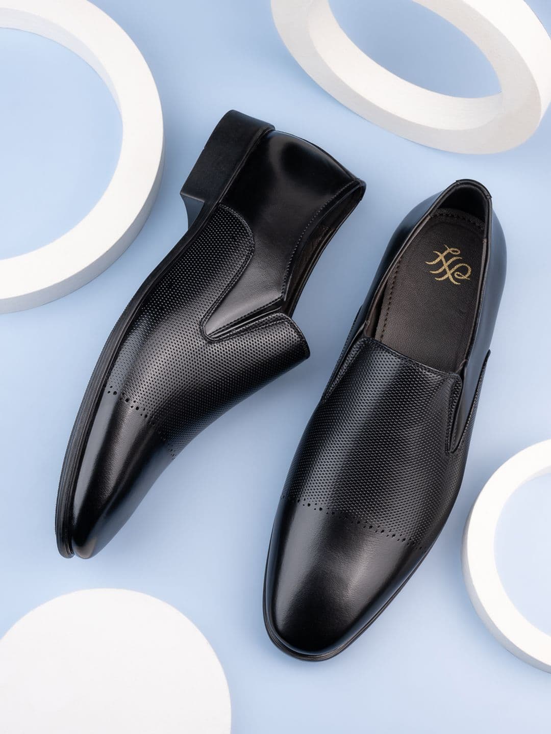 House of Pataudi Men Textured Formal Loafers - view 1
