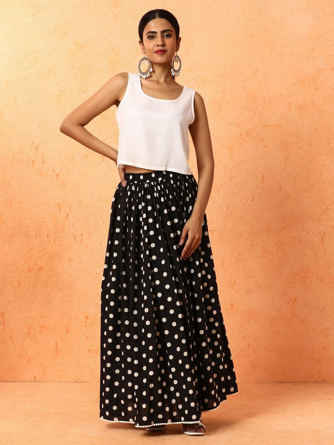Jaipur Kurti Printed Pure Cotton A-Line Maxi Skirt - view 1