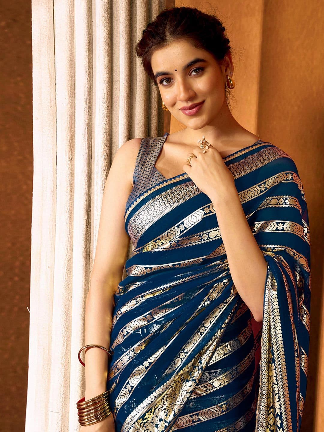 HERE&NOW Woven Design Zari Banarasi Saree - view 1