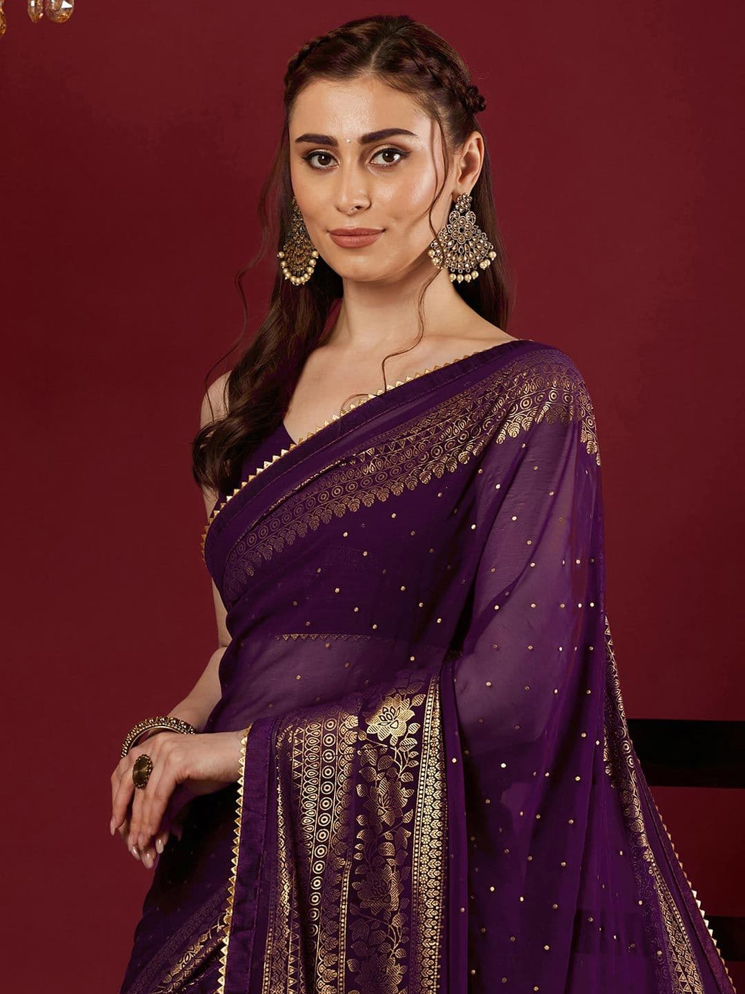KALINI Women Woven Design Saree With Unstiched Blouse Piece - view 1