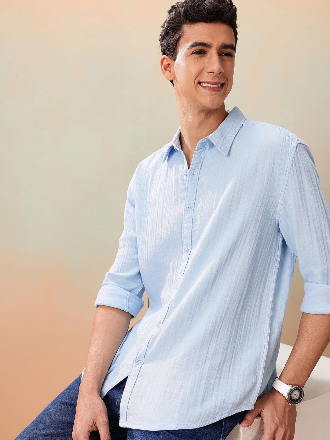 Mast & Harbour Men Relaxed Fit Pure Cotton Casual Shirt - view 1