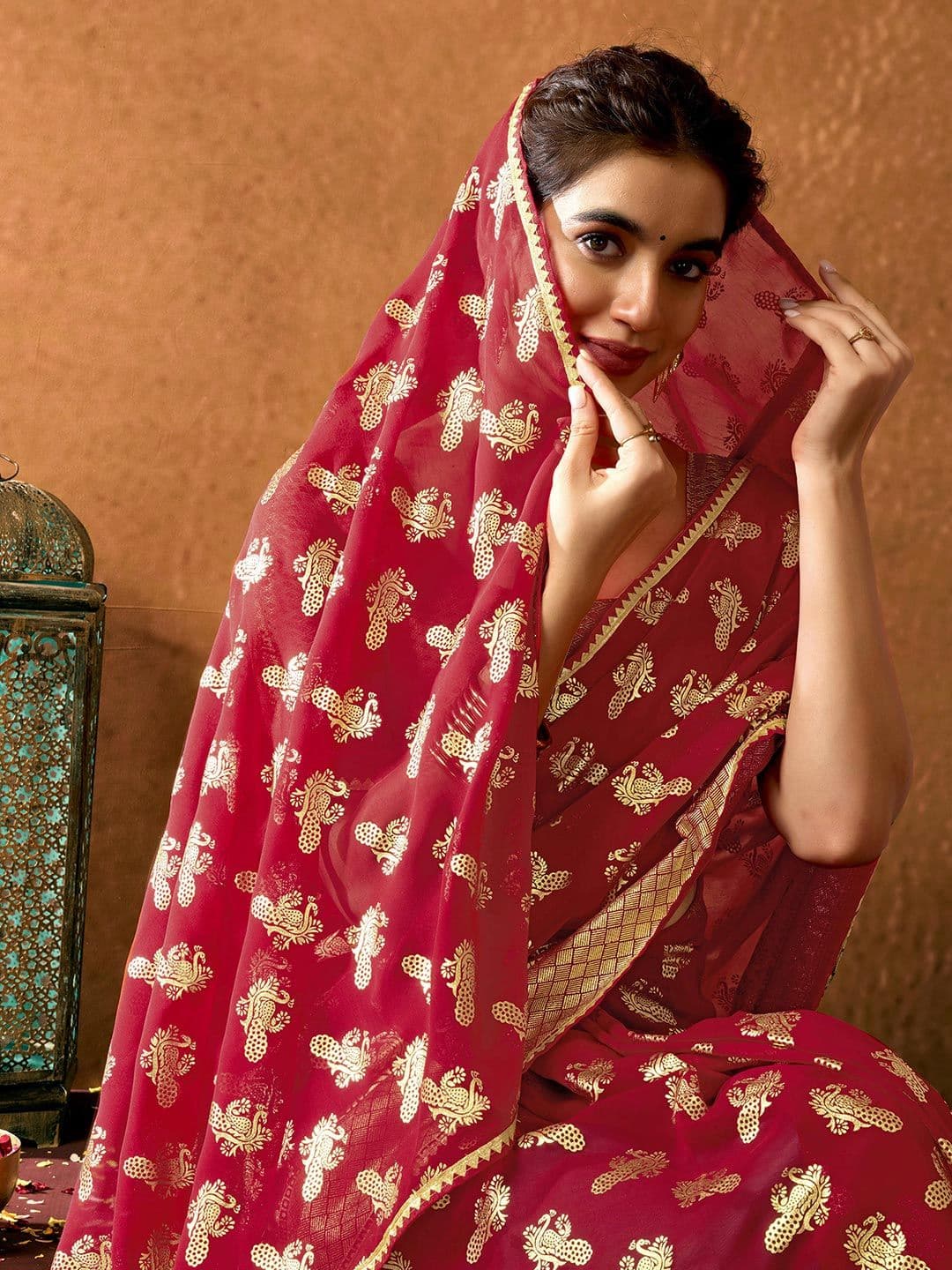 KALINI Women Woven Design Saree With Unstiched Blouse Piece - view 1