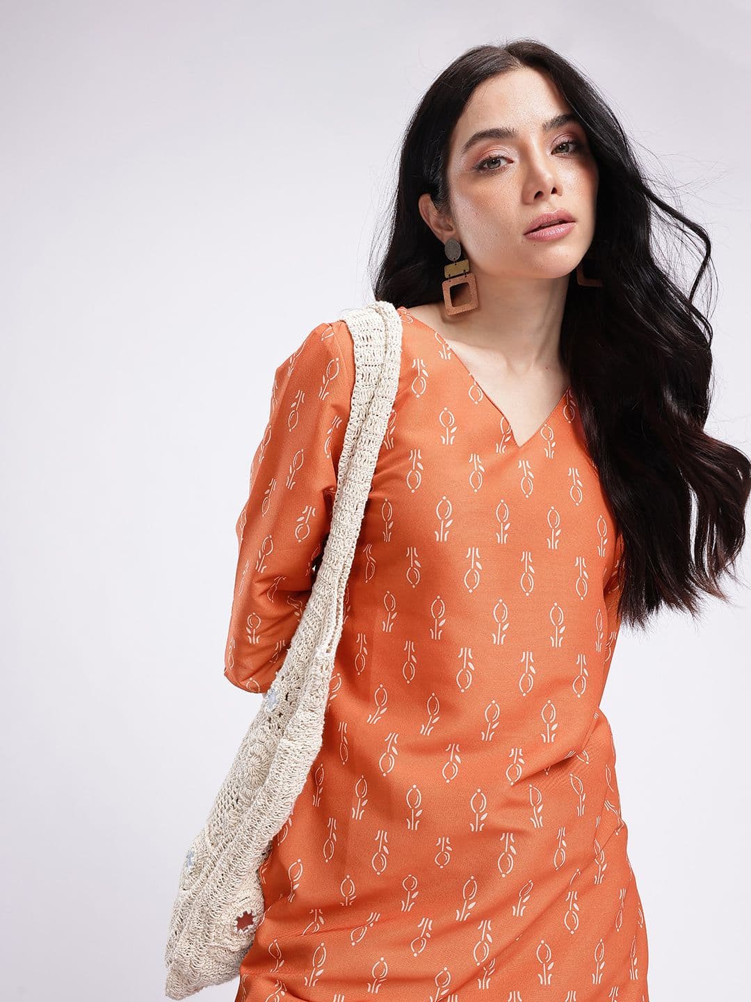 Anouk Rustic Floral Printed Straight Kurta - view 1