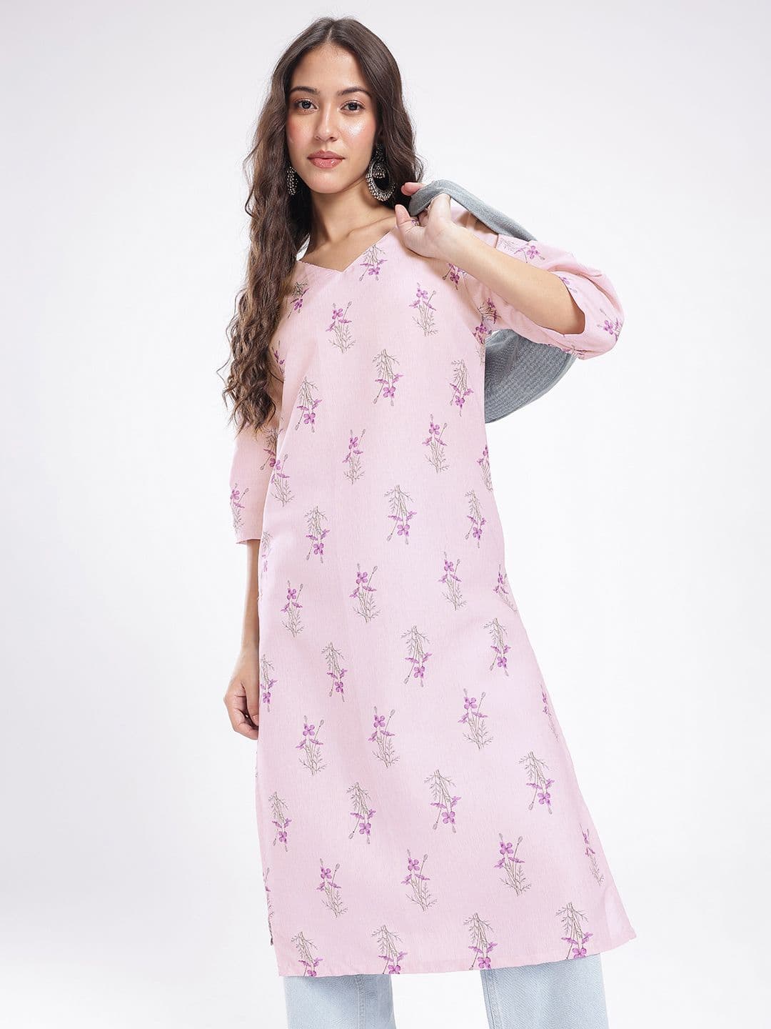 Anouk Rustic Floral Printed Straight Kurta - view 1