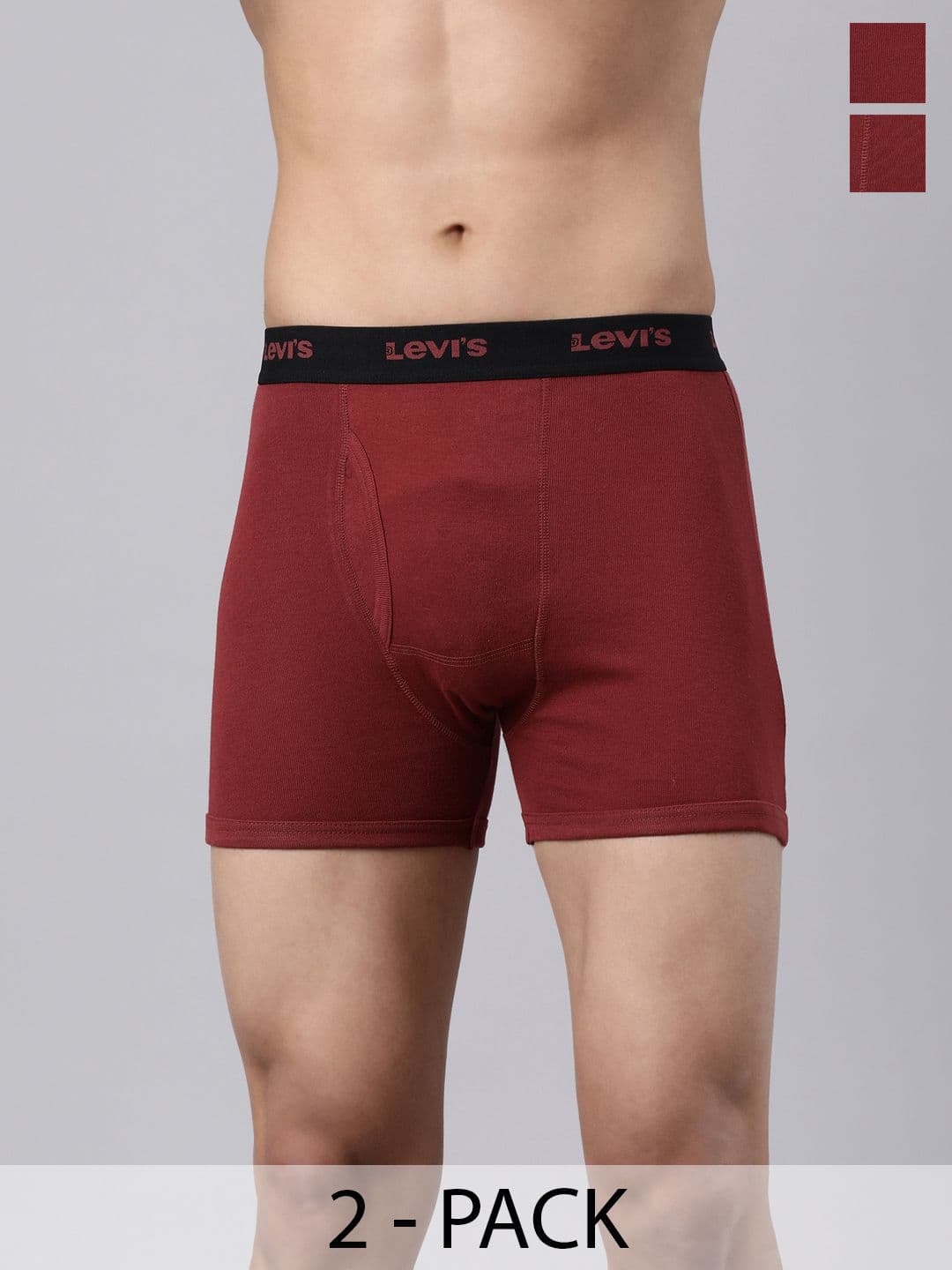 Levis Levi's Men Pack of 2 Pure Cotton Ultrasoft Waistband Long Length Trunk - view 1