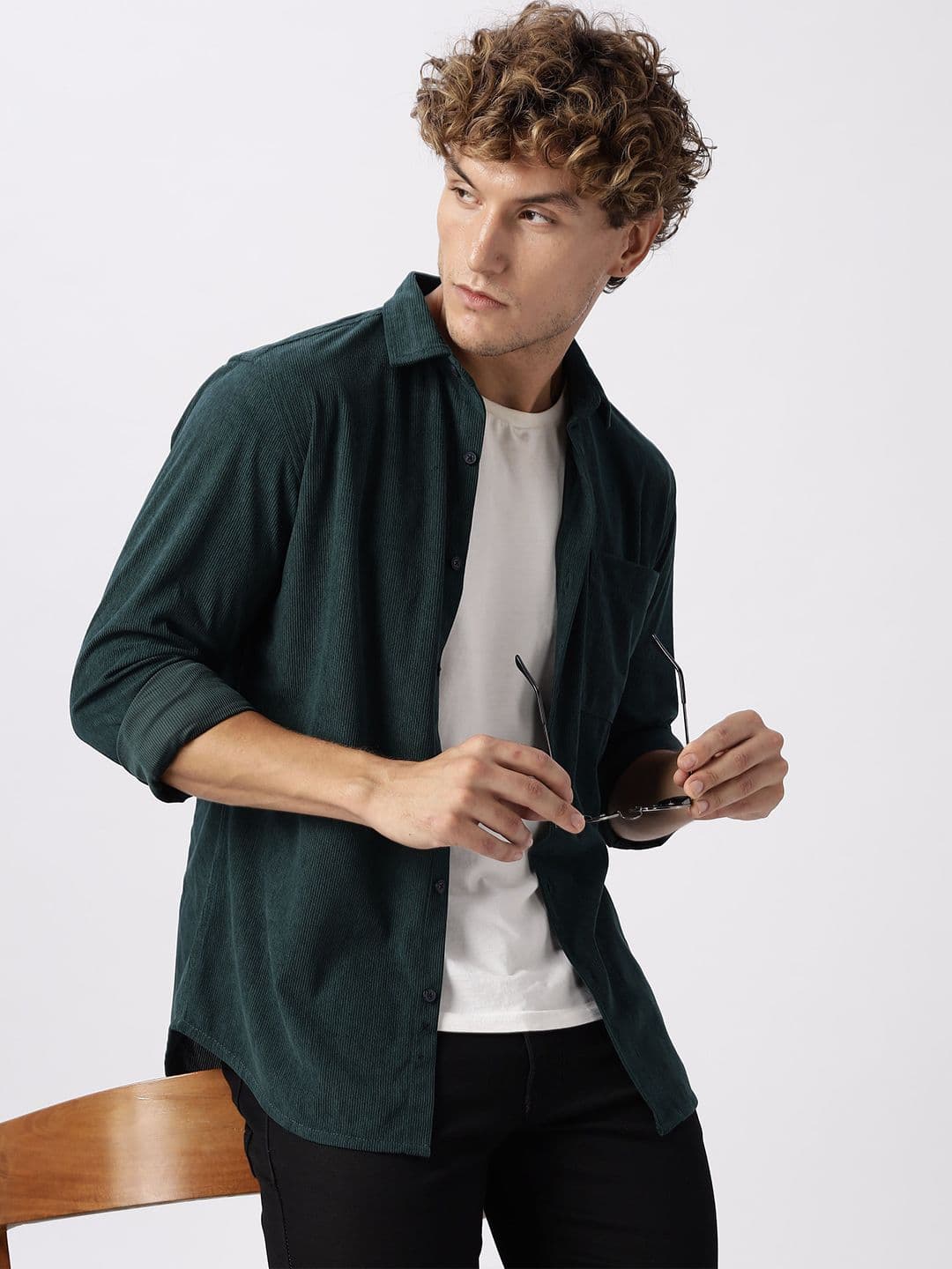 HERE&NOW Slim Fit Vertical Striped Opaque Casual Shirt - view 1