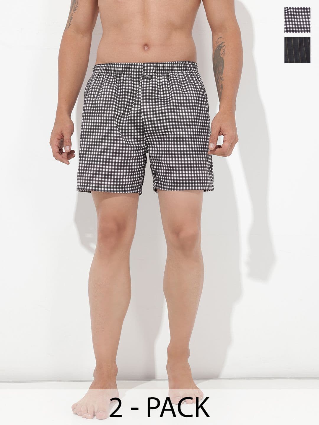 The Roadster Life Co. Pack Of 2 Printed Pure Cotton Boxers - view 1