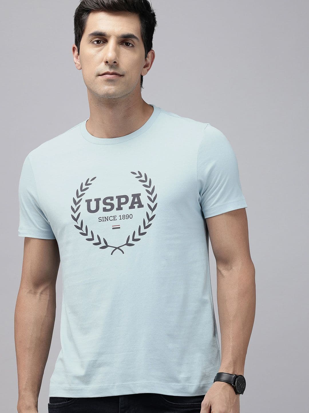U.S. Polo Assn. Pure Cotton Brand Logo Printed Slim Fit T-shirt - view 1