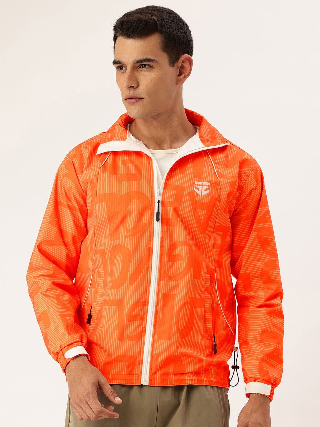 FIFTY TWO Printed Hooded Rain Jacket - view 1