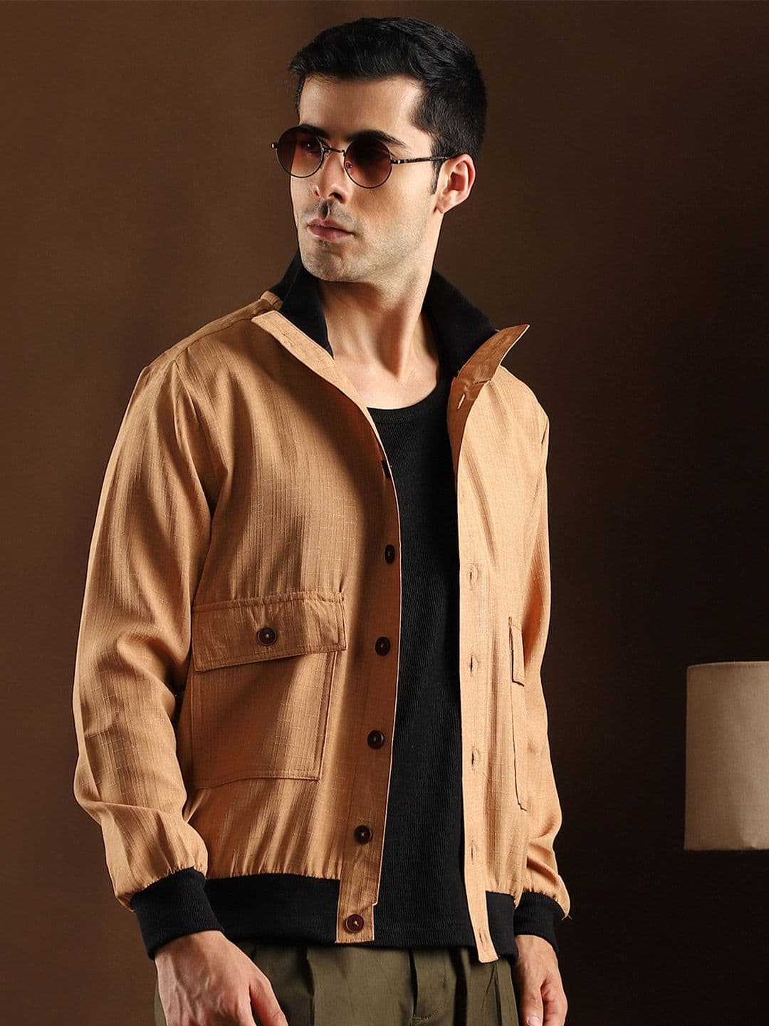 CAHOOT Colourblocked Lightweight Bomber Cotton Jacket - view 1