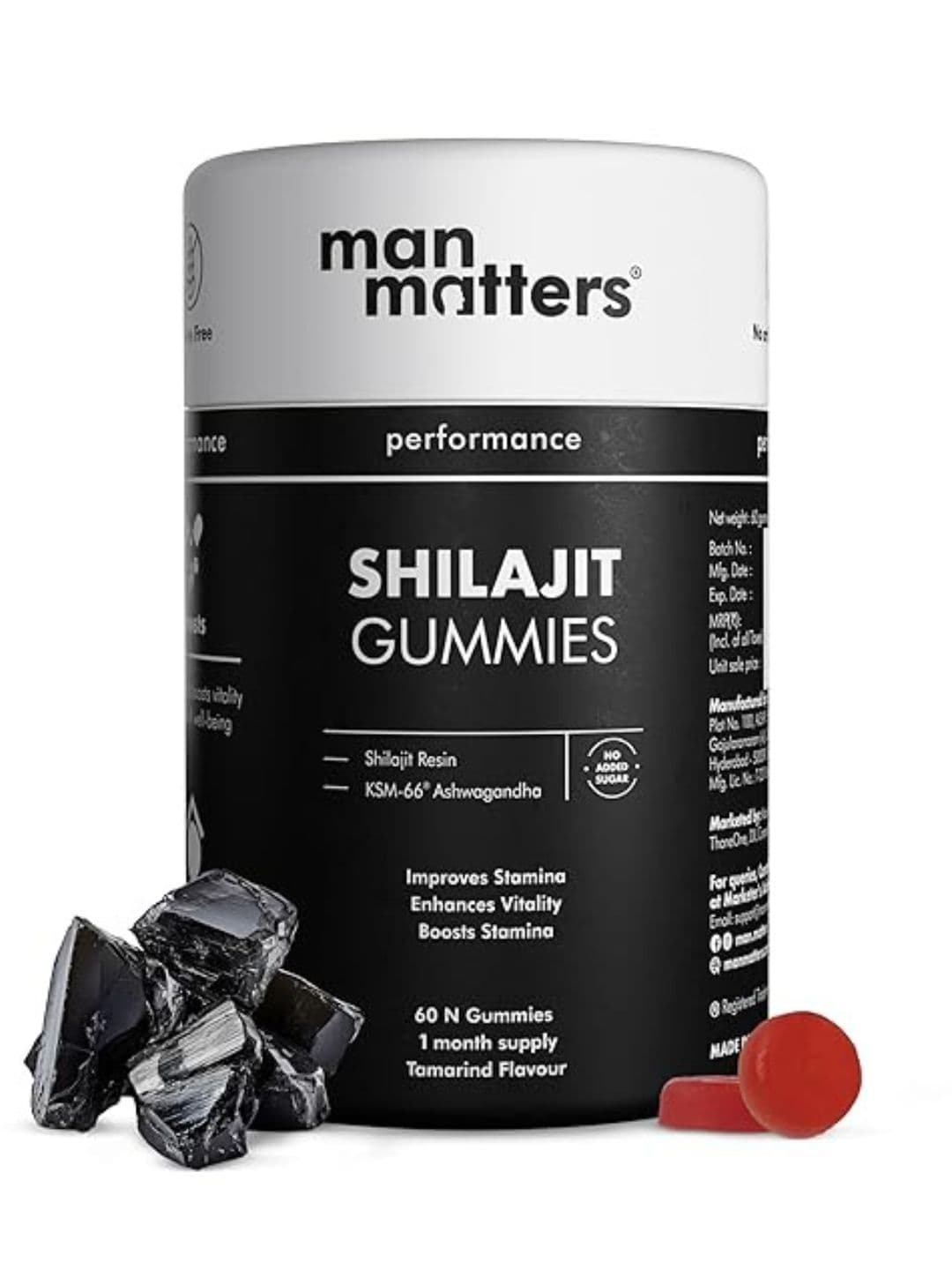 Man Matters Gluten Free Shilajit Gummies- 60 Gummies - view 1