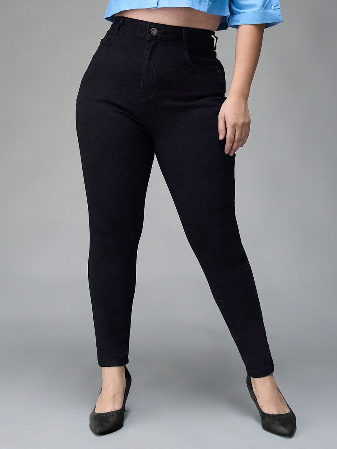 Miss Chase A+ Women Plus Size Skinny Fit High-Rise Jeans - view 1