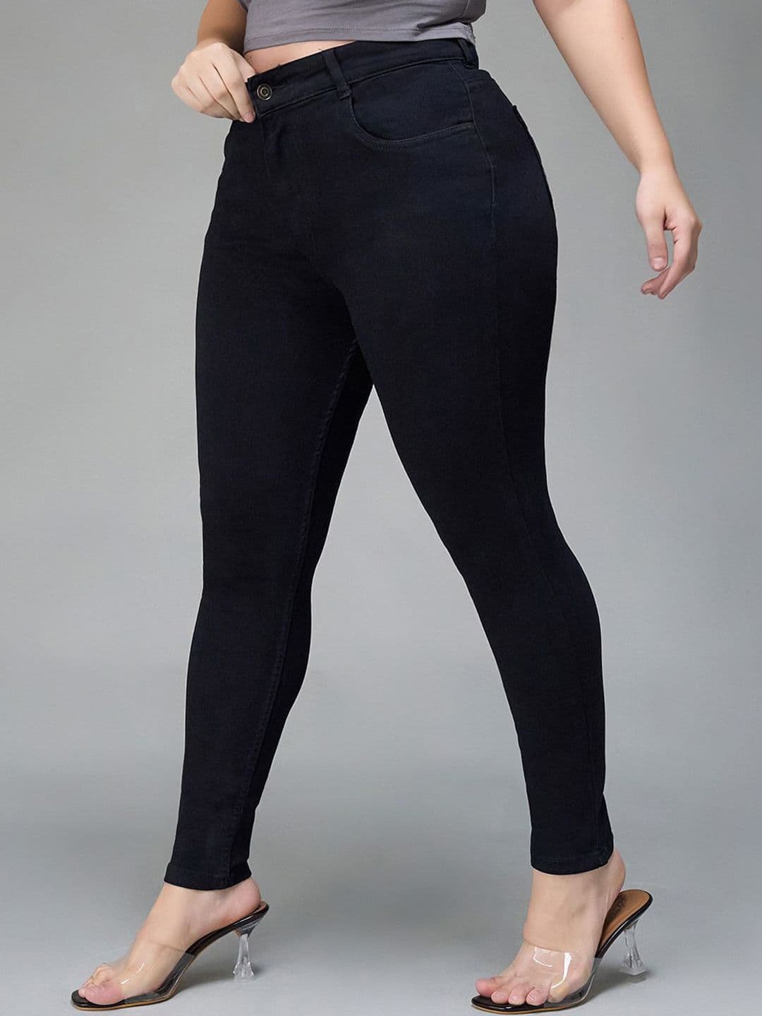Miss Chase A+ Descendants of the Gods Women Plus Size High Rise Slim Fit Denim Jeans - view 1