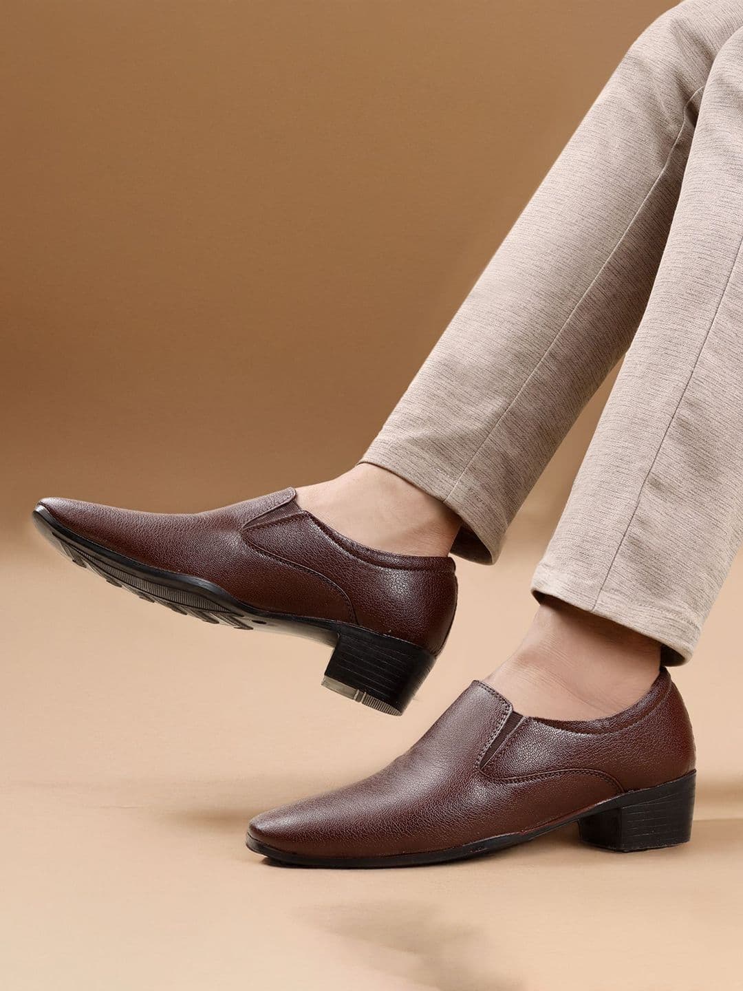 Bxxy Men 2 Inch Heel Height Increasing Formal Mocassin Slip-on Shoes - view 1