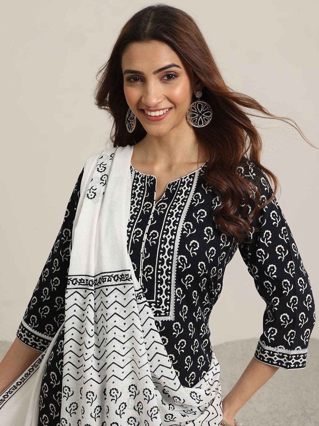 Libas Women Floral Printed Regular Gotta Patti Kurta sets - view 1