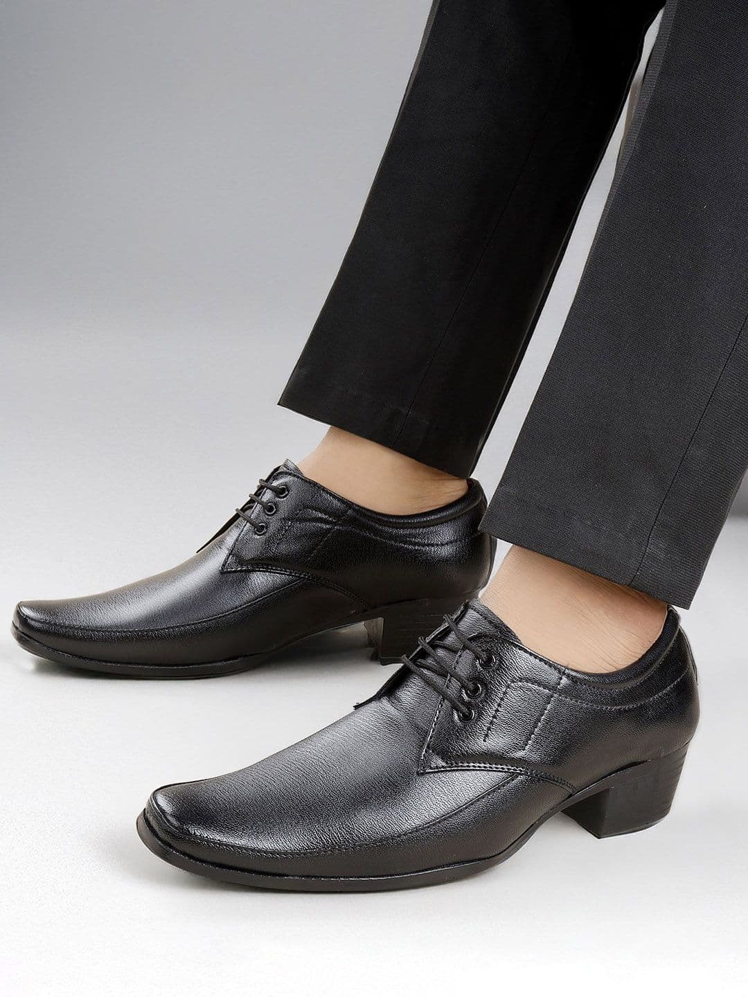 Bxxy Men 2 Inch Heel Height Increasing Formal Derby Lace-up Shoes - view 1