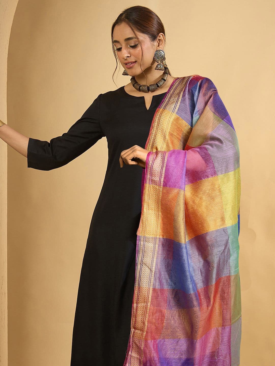 Indo Era Women Regular Kurta with Trousers & With Dupatta - view 1