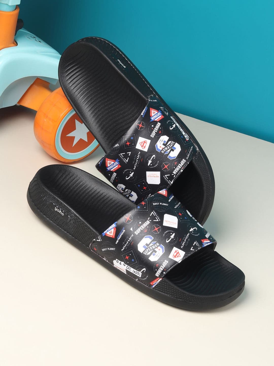 yoho Men Superman Printed Sliders - view 1