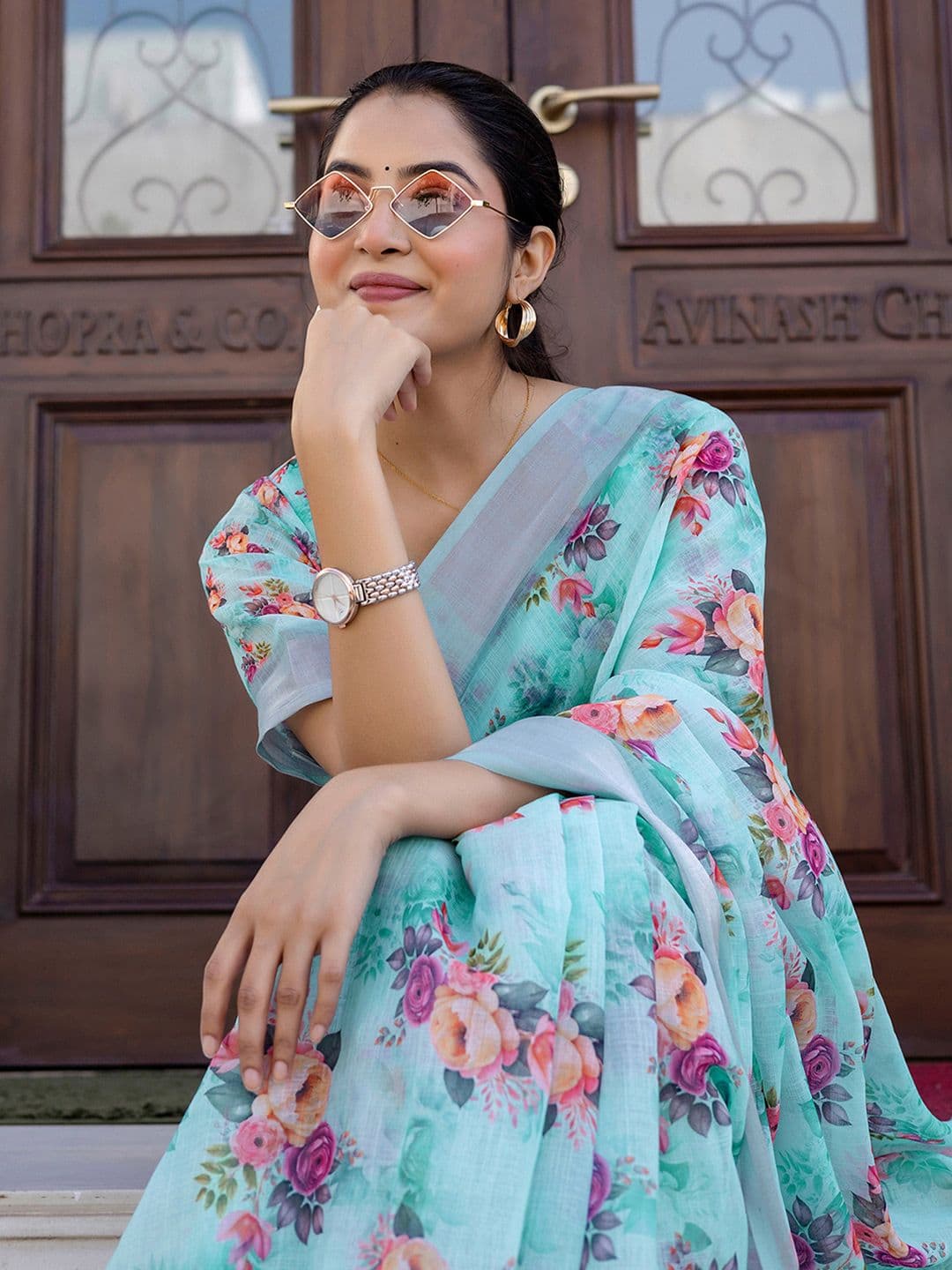 all about you Floral Zari Ready to Wear Saree - view 1