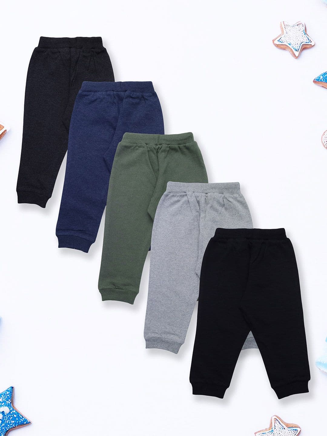 YUV Infants Pack Of 5 Mid-Rise Joggers - view 1