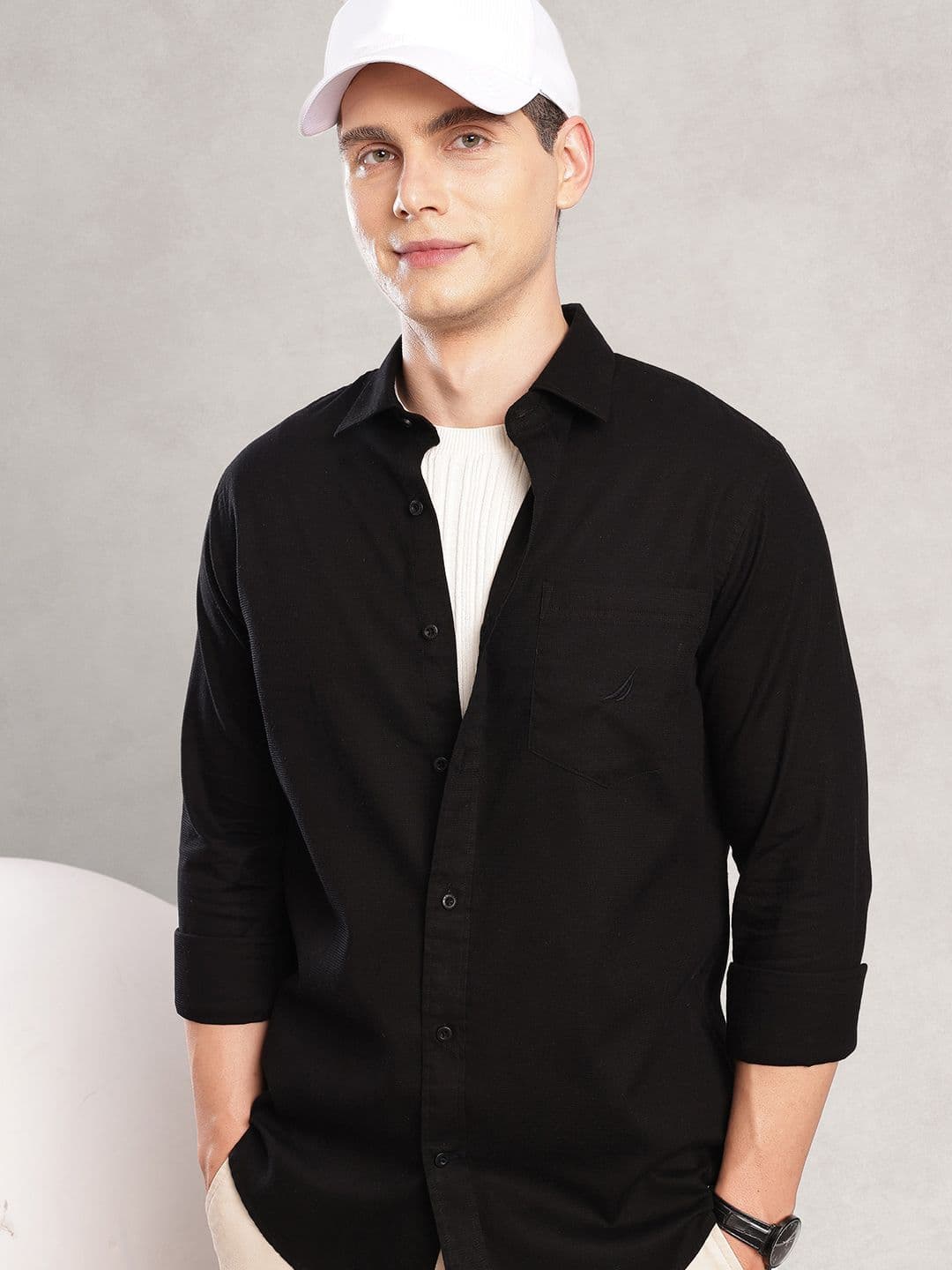 Nautica Solid Slim Fit Shirt - view 1