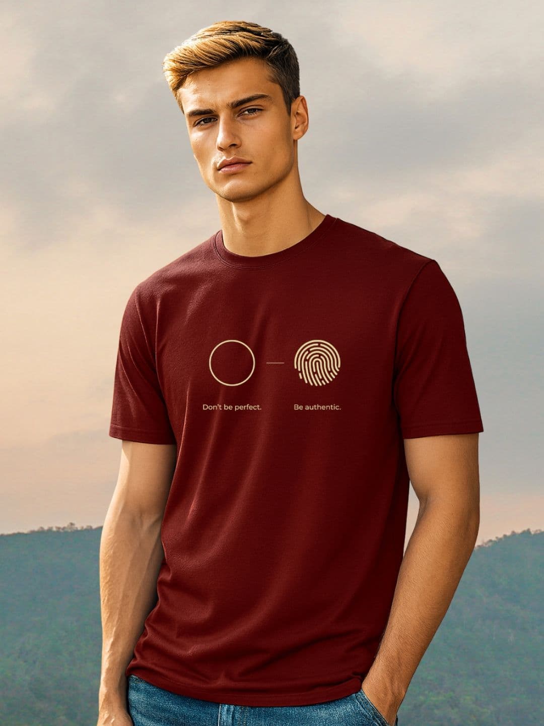 NOBERO Men Graphic Printed Round Neck Cotton T-shirt - view 1