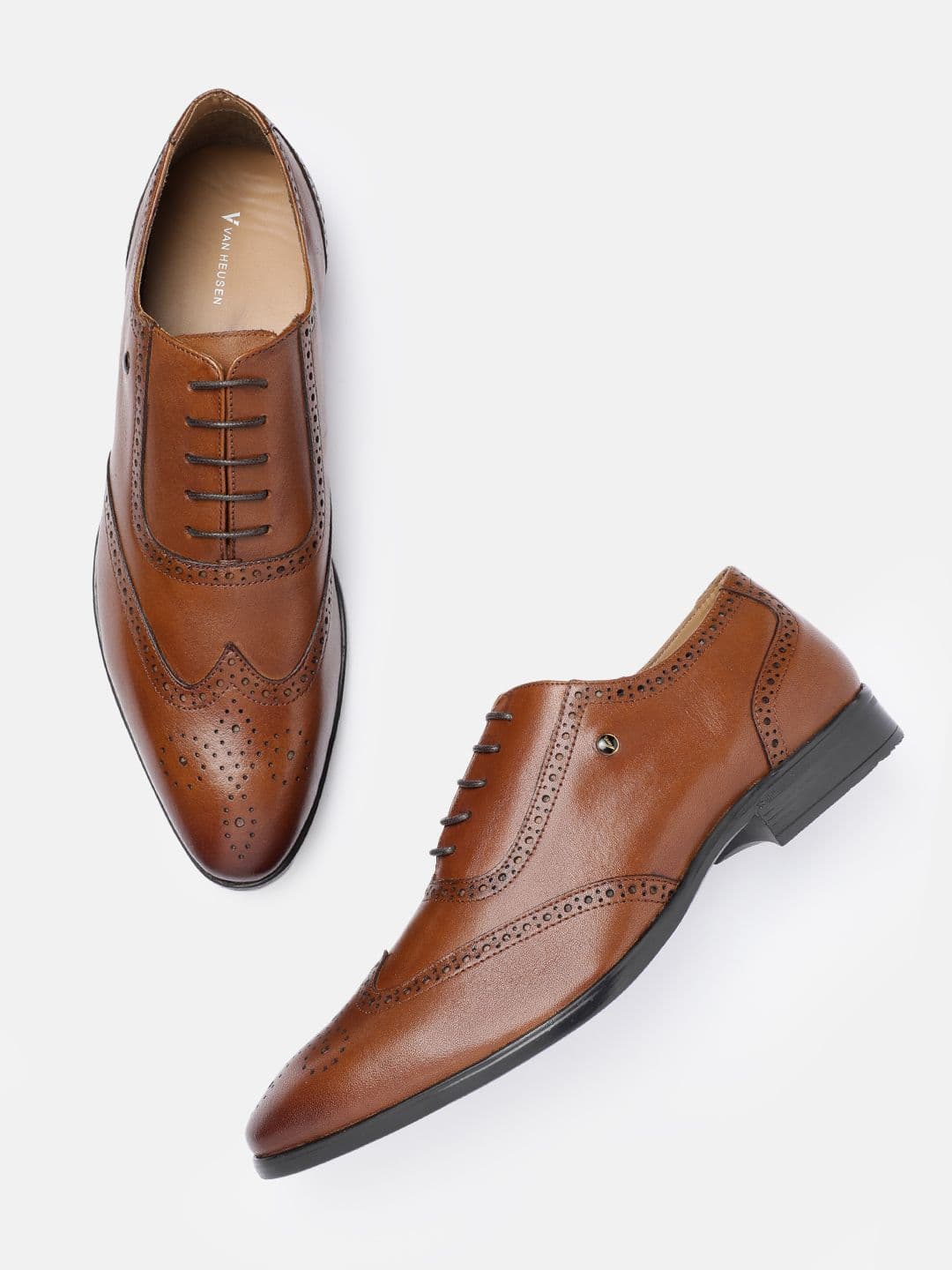 Van Heusen Men Leather Brogues Oxford Round Toe Formal Shoes - view 1