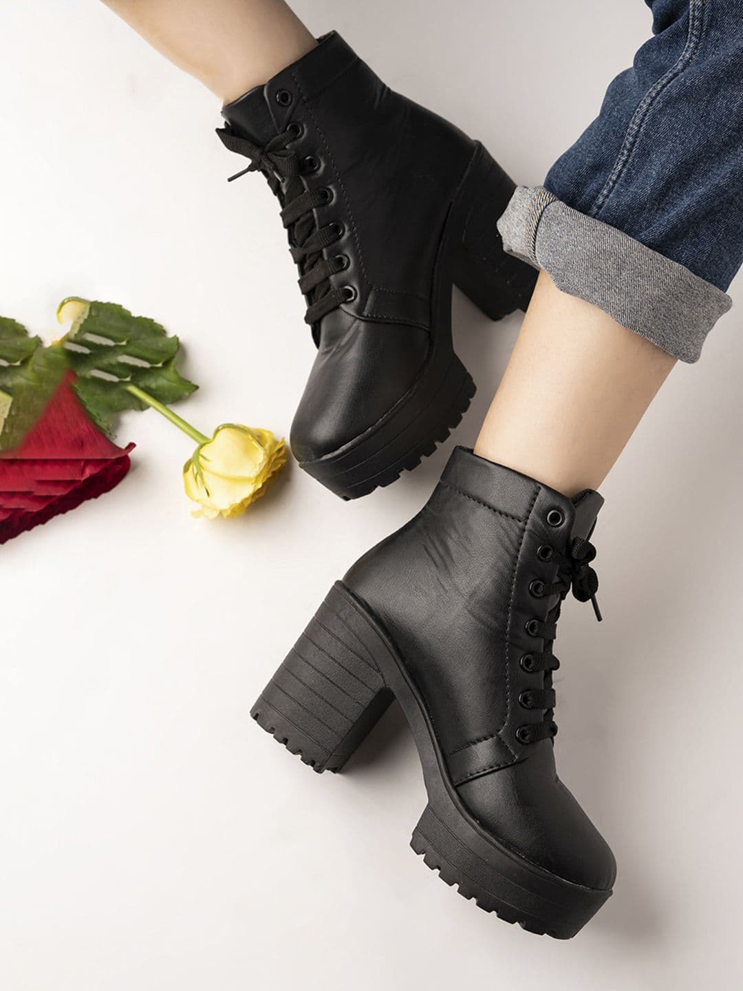 Stylestry Women Casual Block-Heeled Chunky Boots - view 1