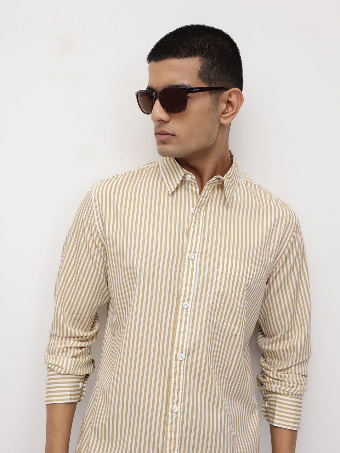 The Roadster Lifestyle Co. Striped Regular Fit Shirt - view 1