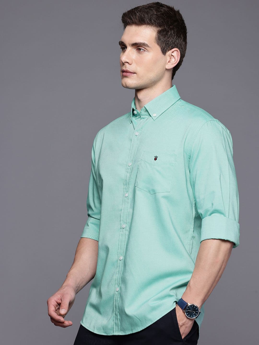 Louis Philippe Sport Louis Philippe Men Slim Fit Oxford Natural Stretch Full Sleeve Casual Shirt - view 1