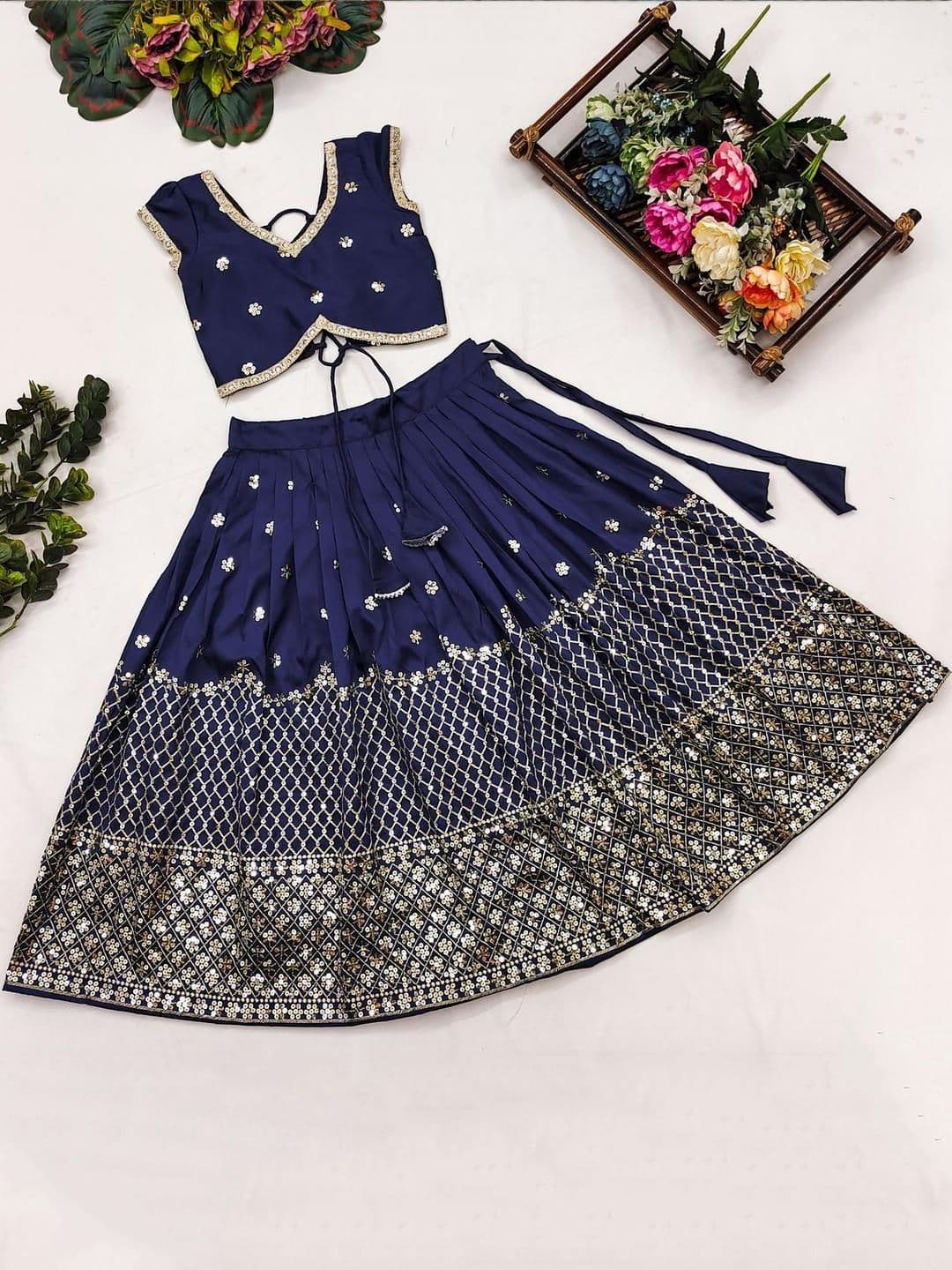 Shoryam Fashion Girls Art Silk Ready to Wear Lehenga Choli - view 1