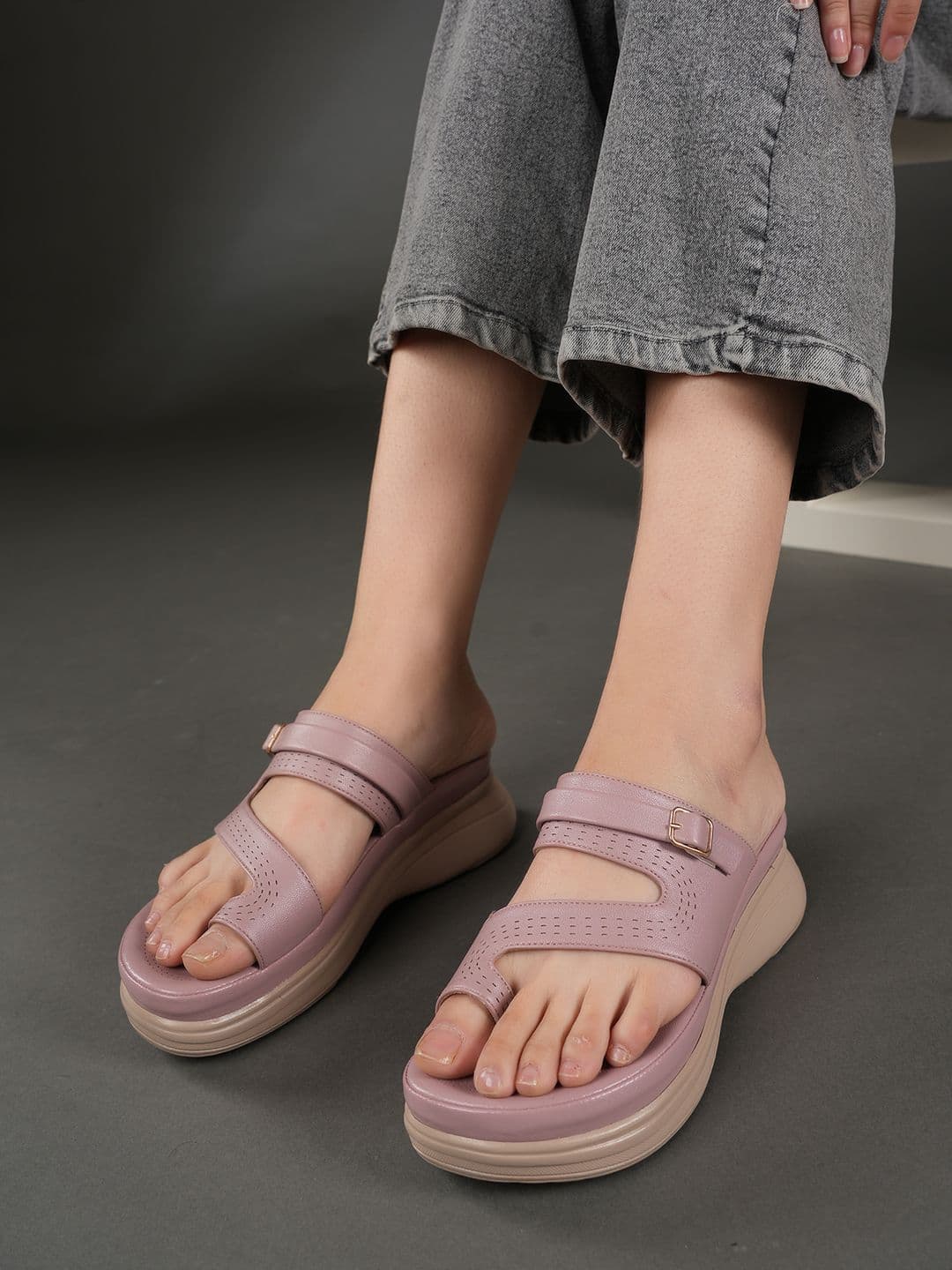 The Roadster Lifestyle Co. Women Solid Regular Platform Heel Sandal - view 1