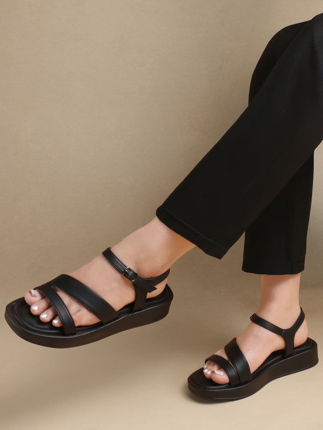Chemistry Women Open Toe Flats - view 1