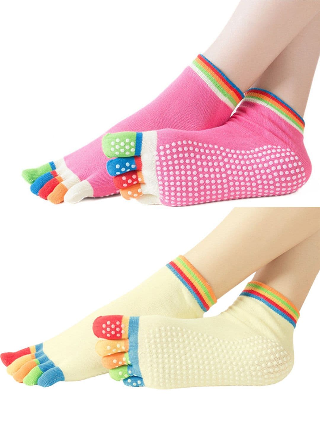 NESKA MODA Unisex Set Of 2 Ankle Length Cotton Socks - view 1