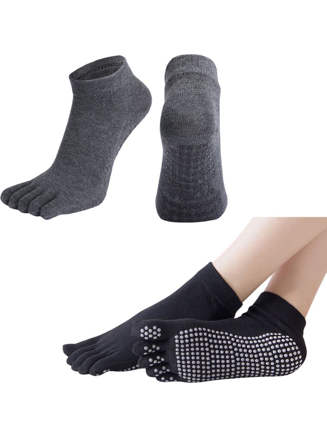 NESKA MODA Unisex Set Of 2 Ankle Length Cotton Socks - view 1