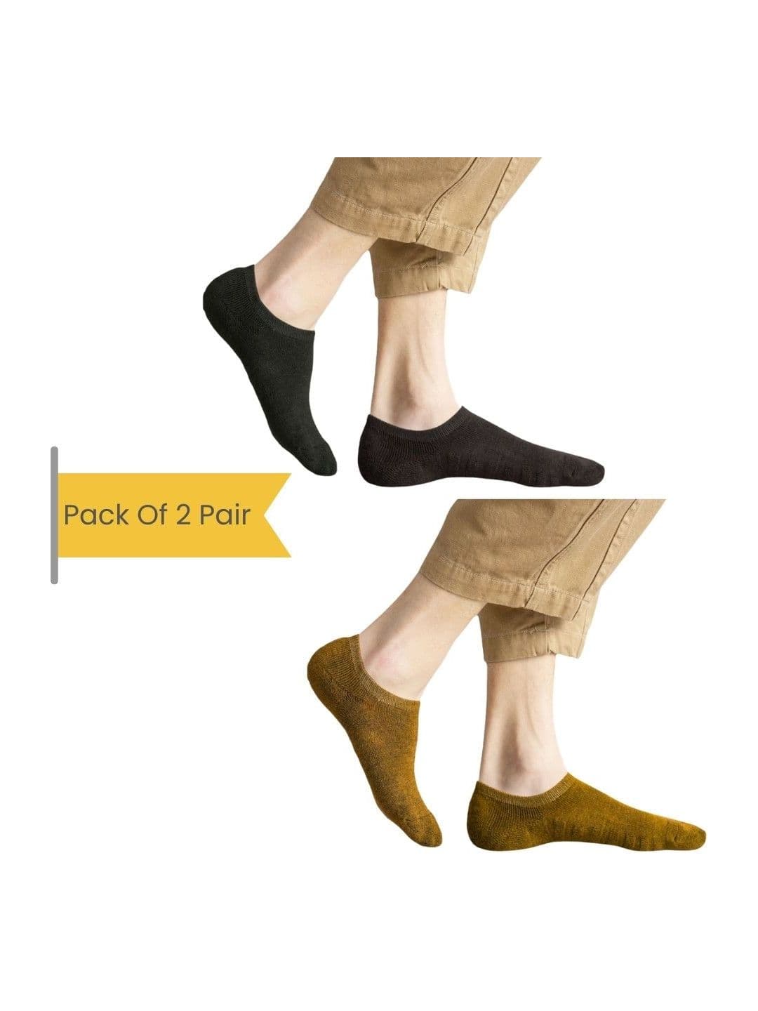 NESKA MODA Unisex Set Of 2 Shoe Liners Cotton Socks - view 1