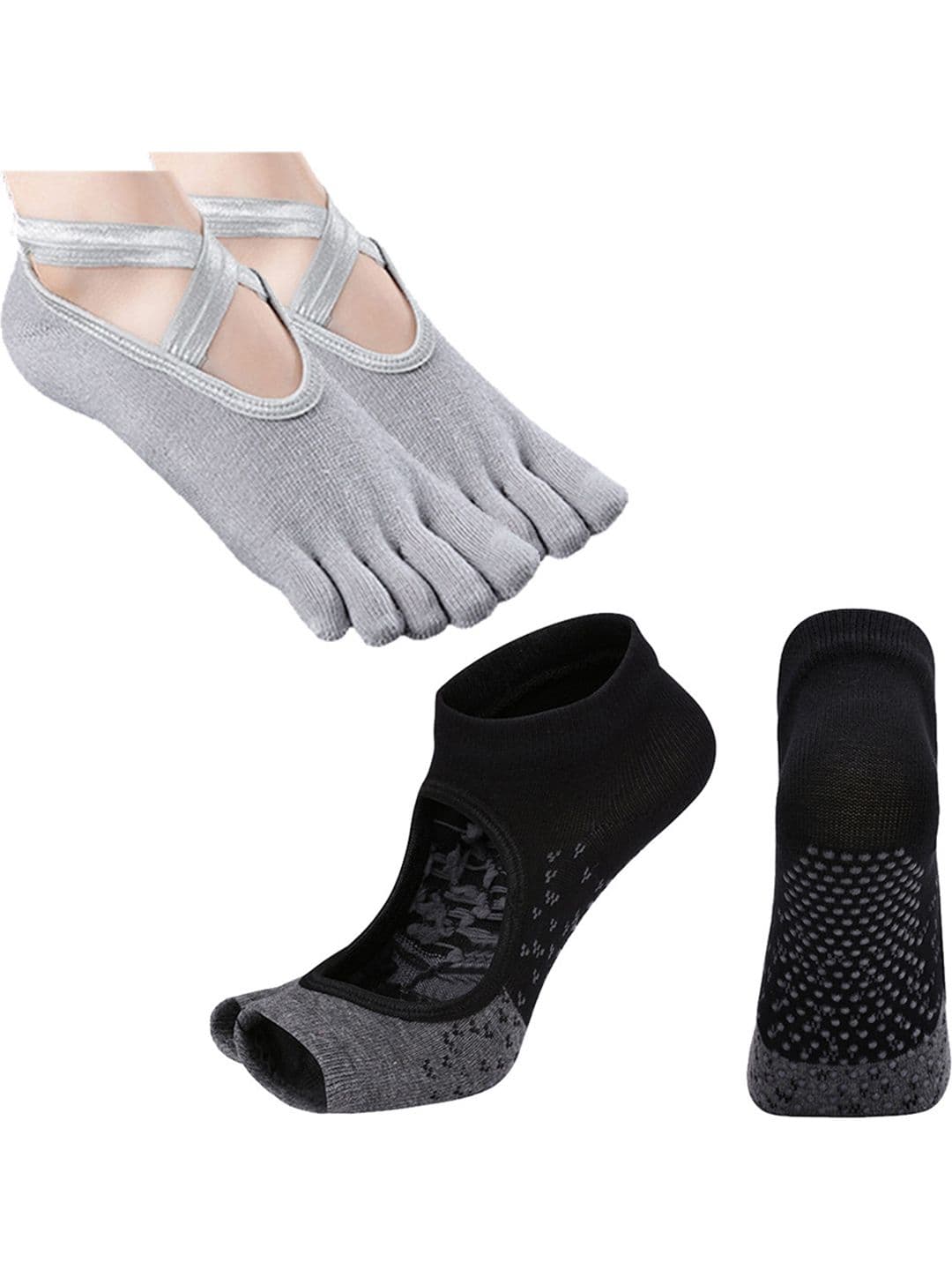 NESKA MODA Unisex Set Of 2 Ankle Length Cotton Socks - view 1