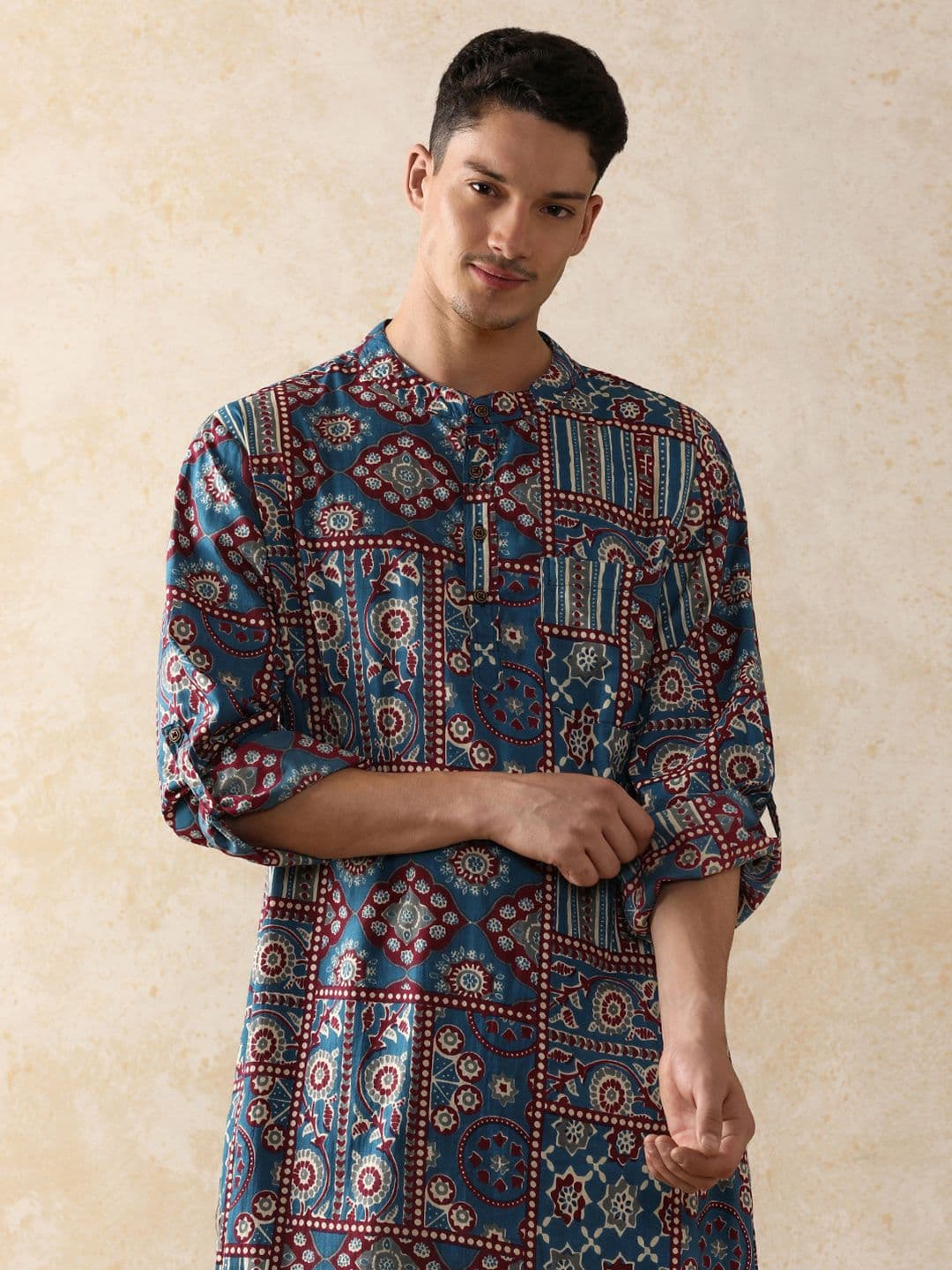 Moara Floral Printed Straight Pure Cotton Long Kurta - view 1