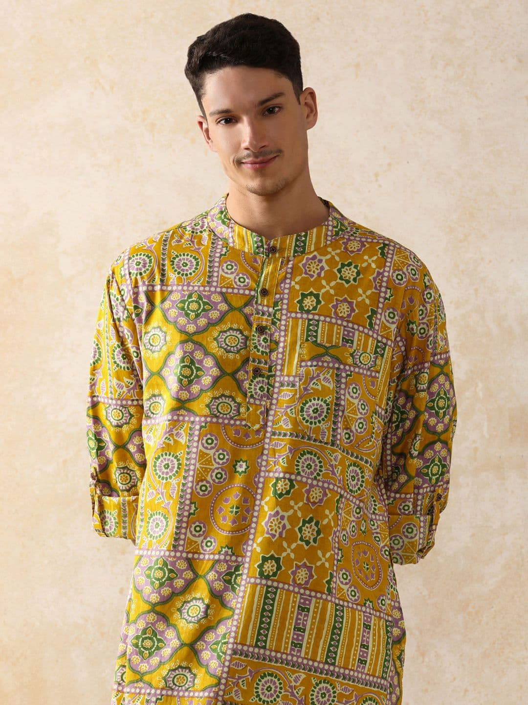 Moara Floral Printed Straight Pure Cotton Long Kurta - view 1