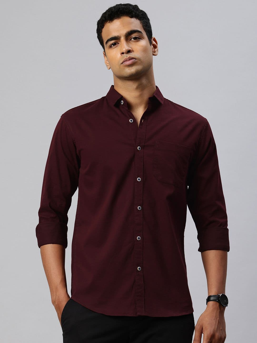 Majestic Man Solid Slim Fit Casual Shirt - view 1
