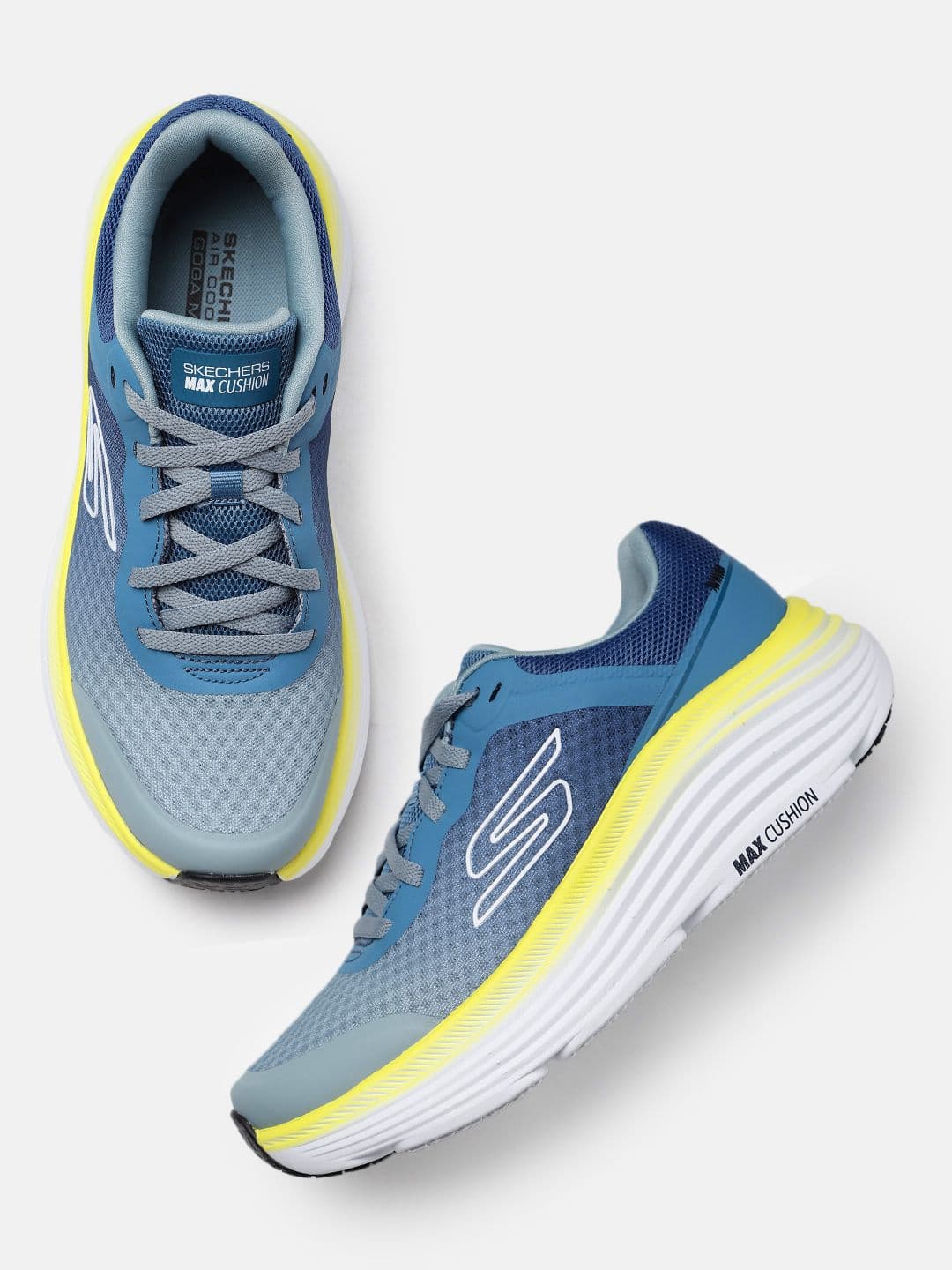 Skechers Men MAX CUSHIONING ENDEAVOUR Mesh Running Shoes - view 1