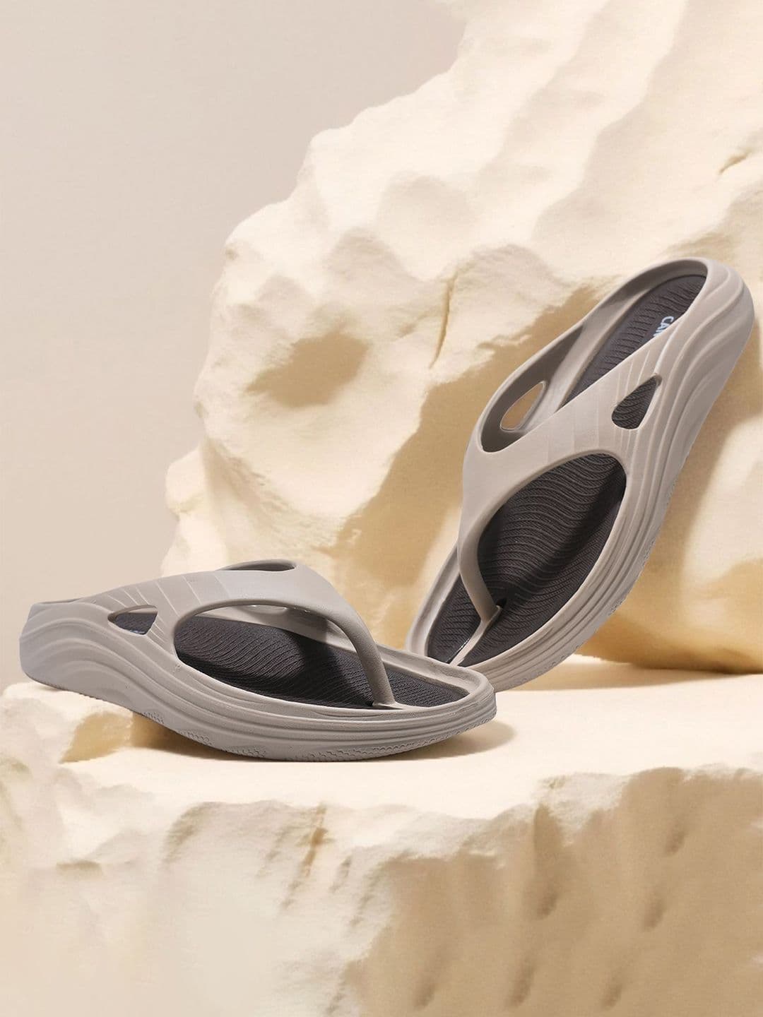 Cantabil Men Striped Slip-On Flip-Flops - view 1