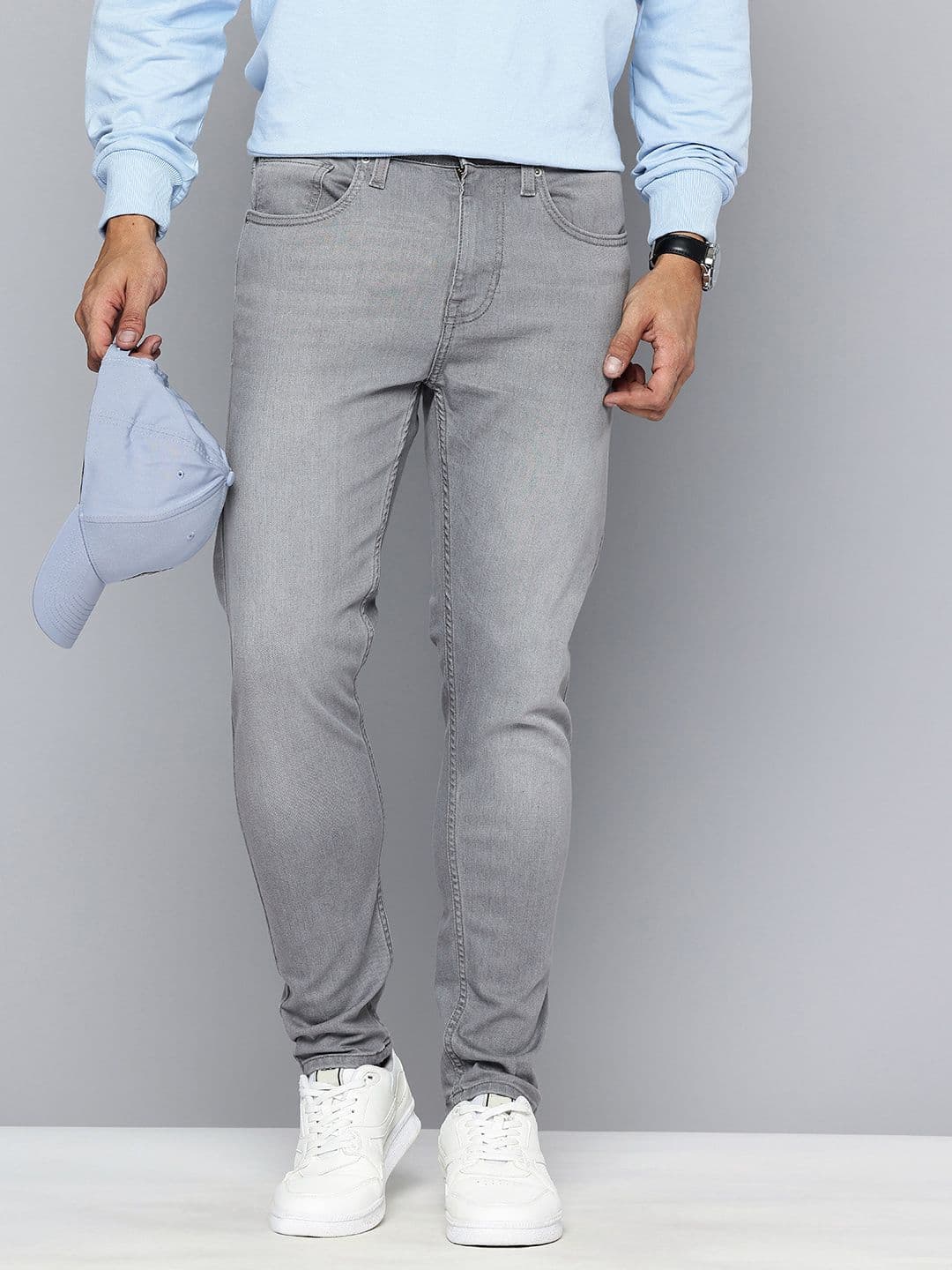 Flying Machine Men F19 Slash Slim Tapered Fit Heavy Fade Stretchable Jeans - view 1