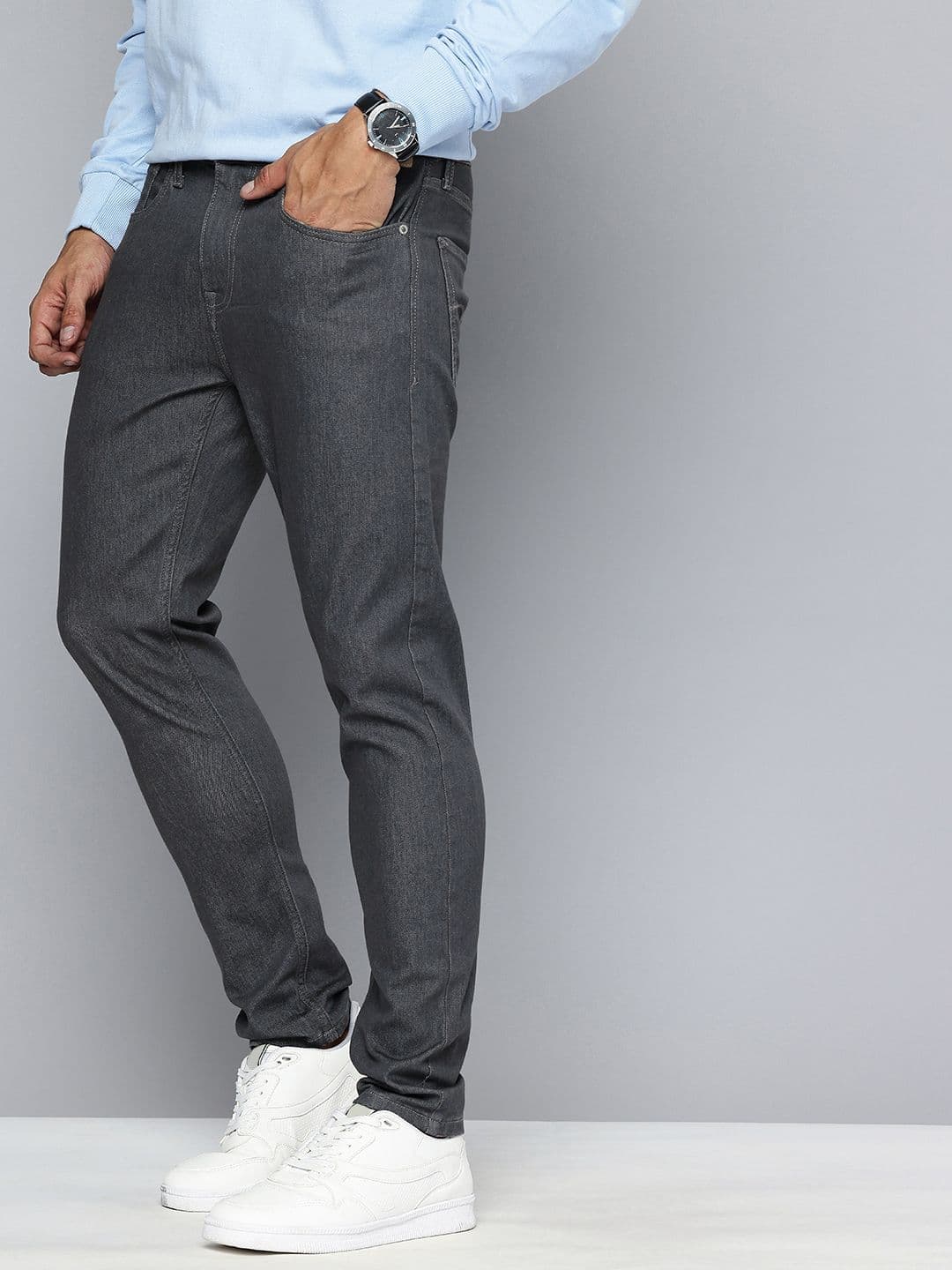 Flying Machine Men F19 Slash Slim Tapered Fit Light Fade Stretchable Jeans - view 1
