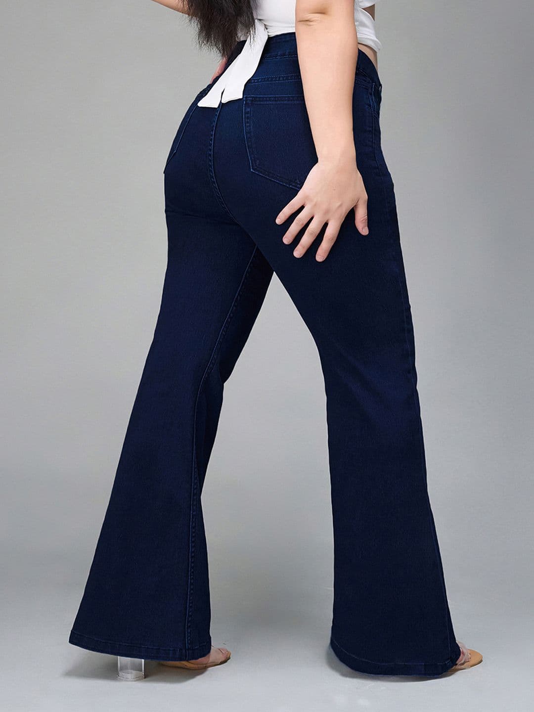 Miss Chase A+ Plus Size Women Bootcut High Rise Clean Look Stretchable Shaping Denim Jeans - view 1