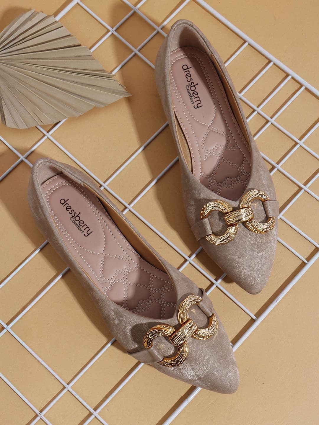 DressBerry Women Pointed Toe Ballerinas with Buckle - view 1